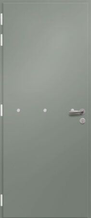 Porte d'entrée en aluminium GRANITE A intérieur RAL 7033 poignée NEW YORK