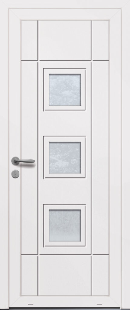 Panneau de porte d’entrée PVC vitré CAMUS 3 blanc