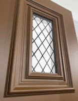 Vitrage décor grille gros plan