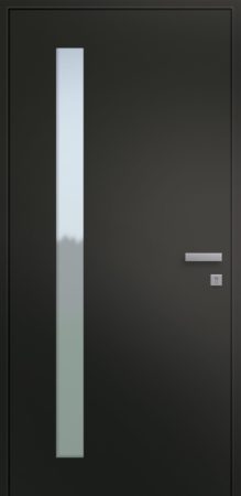 Porte d'entrée vitrée haut de gamme en aluminium ASPIRATION ASV2 face intérieure poignée prestige