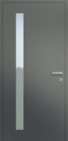 Porte d'entrée vitrée haut de gamme en aluminium MIRAGE ASV1 face intérieure poignée prestige