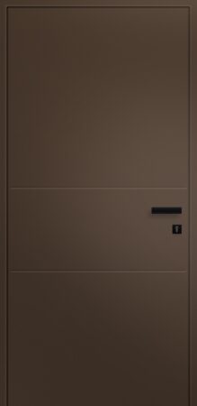 Porte d'entrée en aluminium KERNOS intérieur RAL au choix poignée prestige inox ou noire soft touch