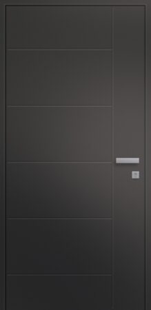 Porte d'entrée en aluminium STAMNOS intérieur RAL au choix poignée prestige inox ou noire soft touch