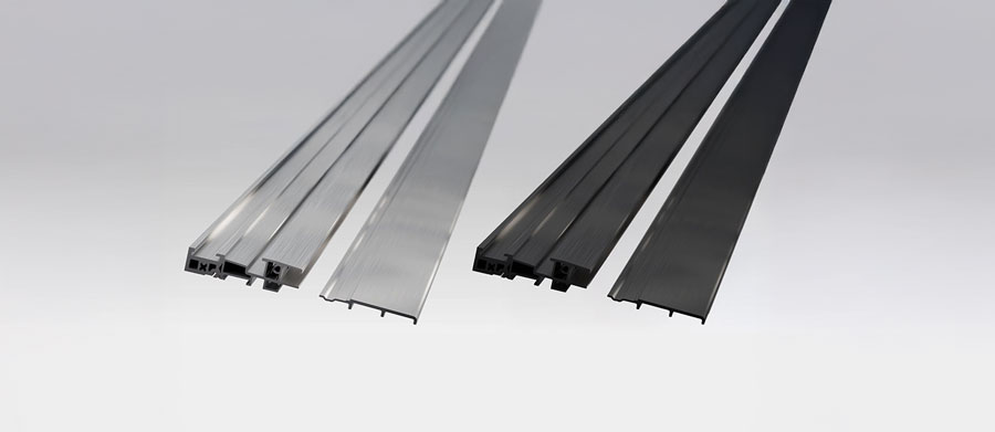 Seuil PMR 20 mm anodisé noir ou inox