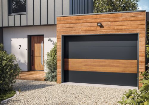 Portes d&rsquo;entrée et portes de garage coordonnées