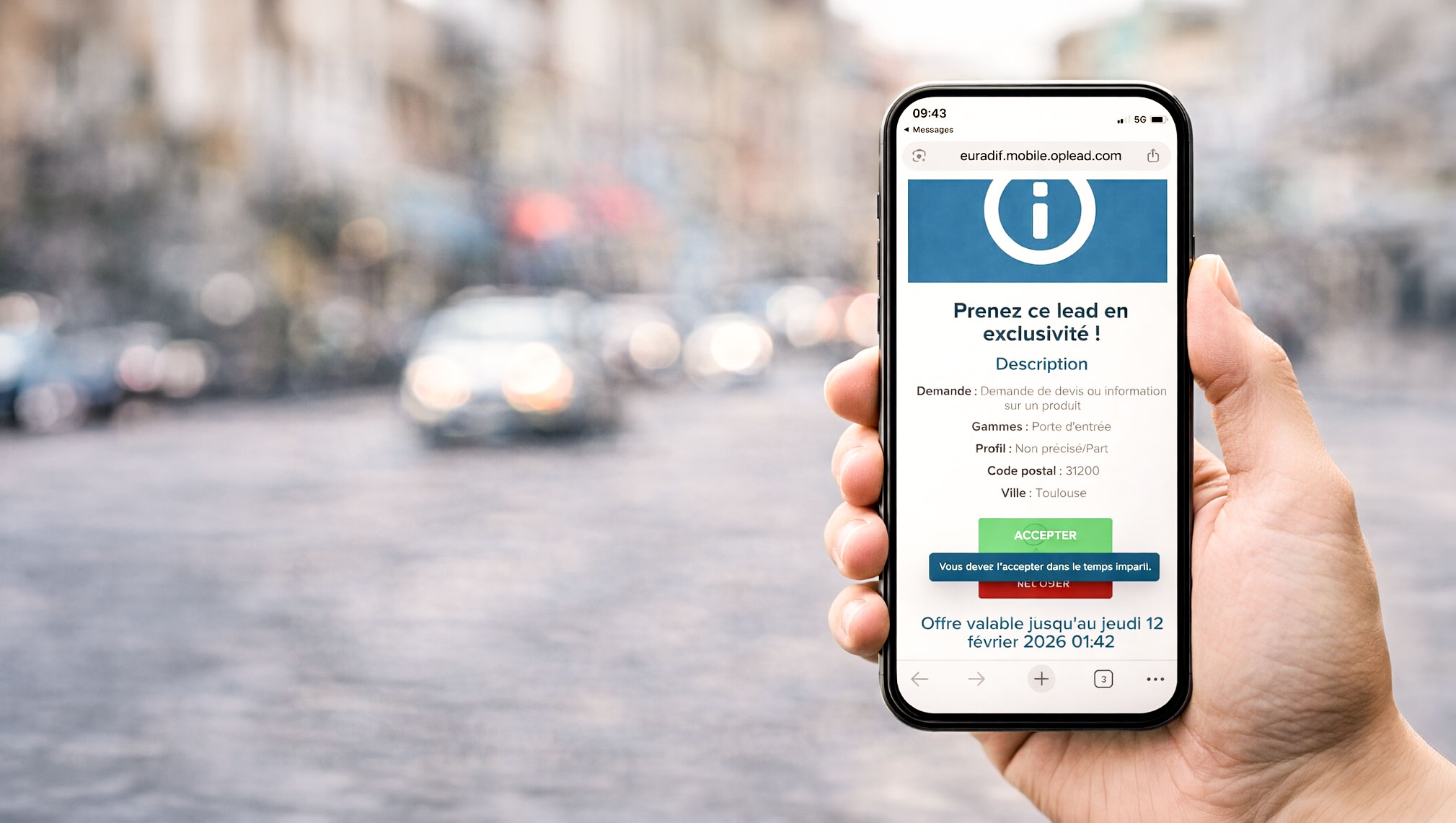 OPLEAD : réception et suivi de vos leads particuliers