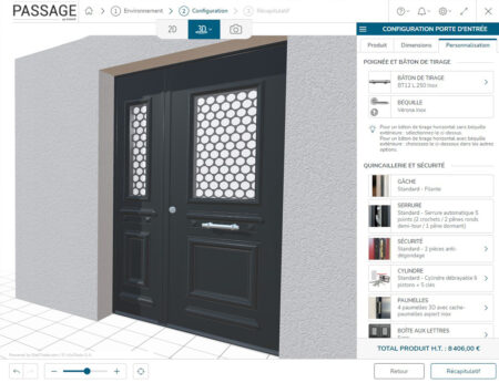 Portes passage configurateur 3D