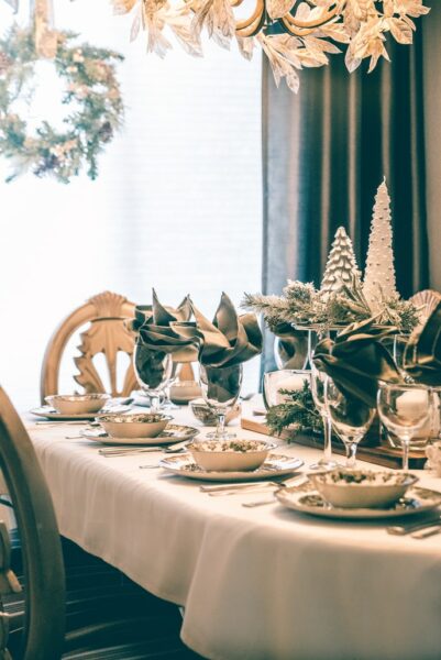 Table de Noël scandinave